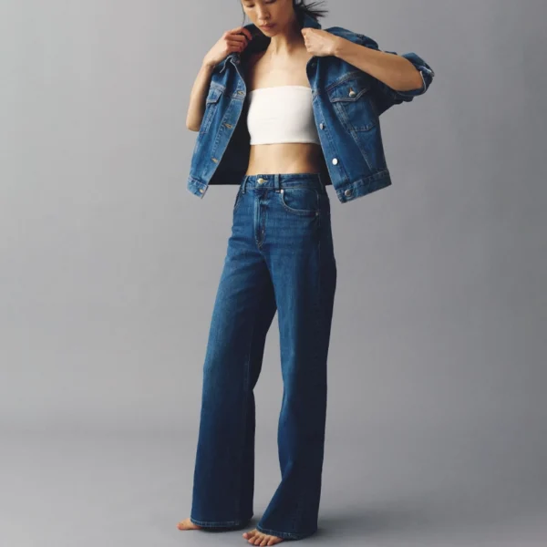 Custom Harper High Rise Wide Leg Denim Set