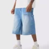 Denim baggy shorts mens