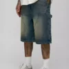 Denim baggy shorts mens