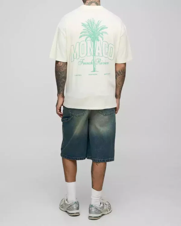 Denim baggy shorts mens