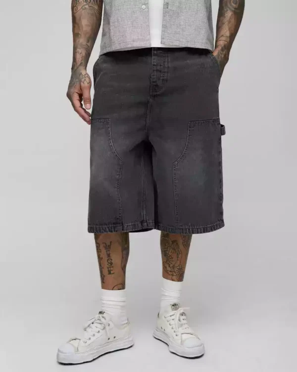 Denim baggy shorts mens