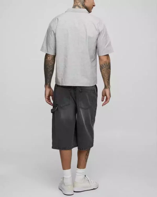 Denim baggy shorts mens