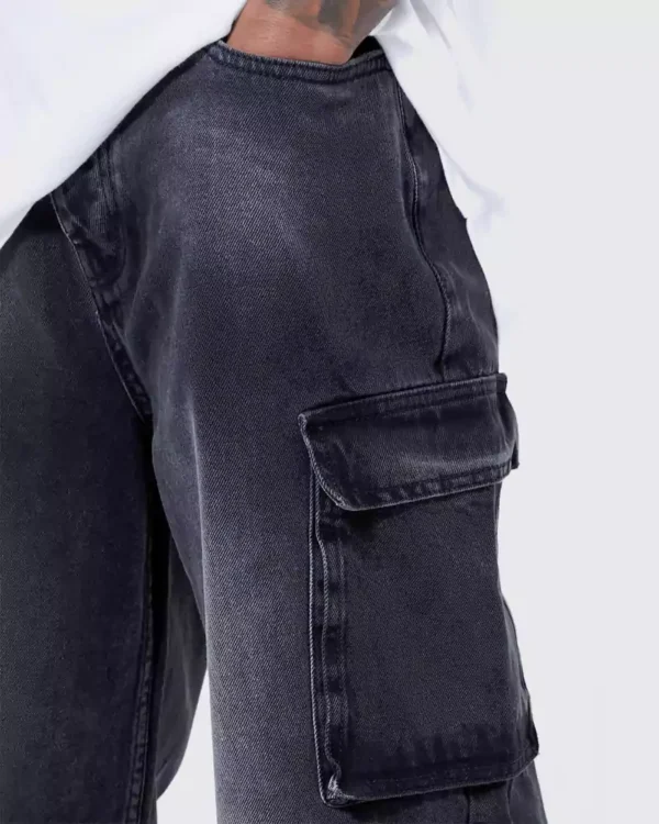 Denim cargo jeans