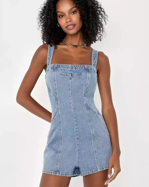 Denim jumpsuit shorts Denim jumpsuit shorts