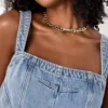 Denim jumpsuit shorts Denim jumpsuit shorts