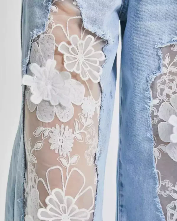 Denim lace