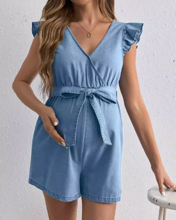 Denim maternity wear