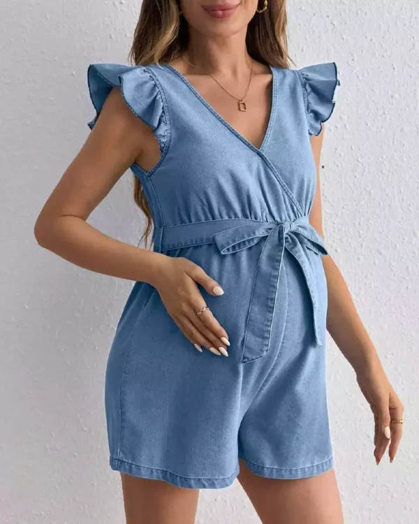 Denim maternity wear