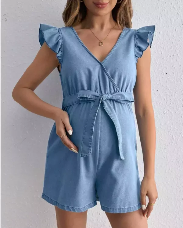 Denim maternity wear