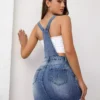 Denim overall skirt