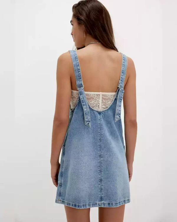 Denim pinafore dress