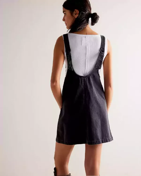 Denim pinafore dress