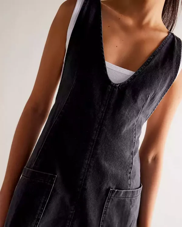 Denim pinafore dress