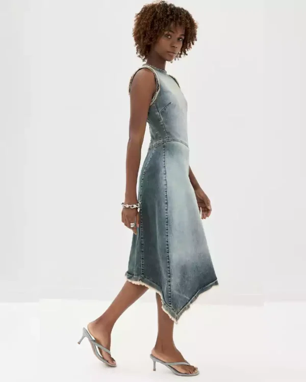 Denim sleeveless dress