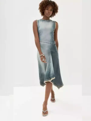 Denim sleeveless dress