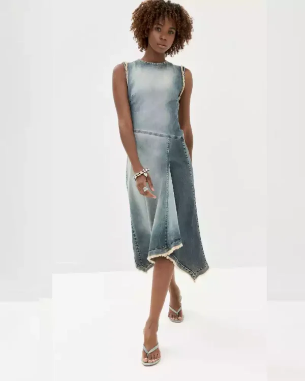 Denim sleeveless dress