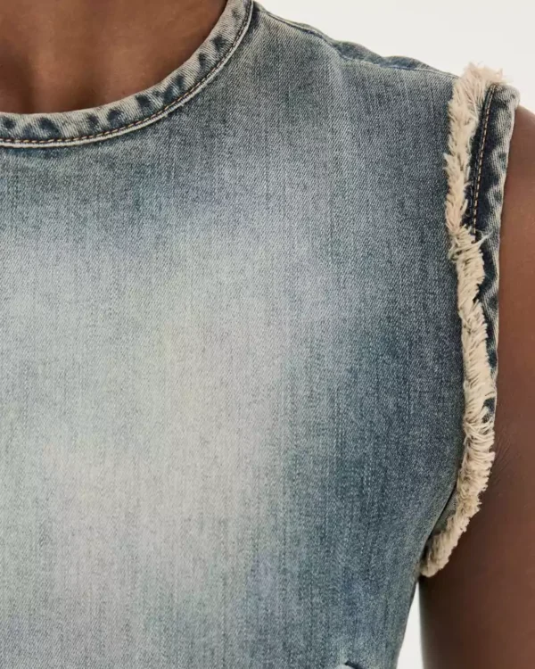 Denim sleeveless dress
