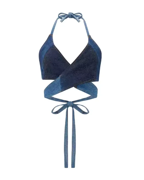 Denim swimming costume