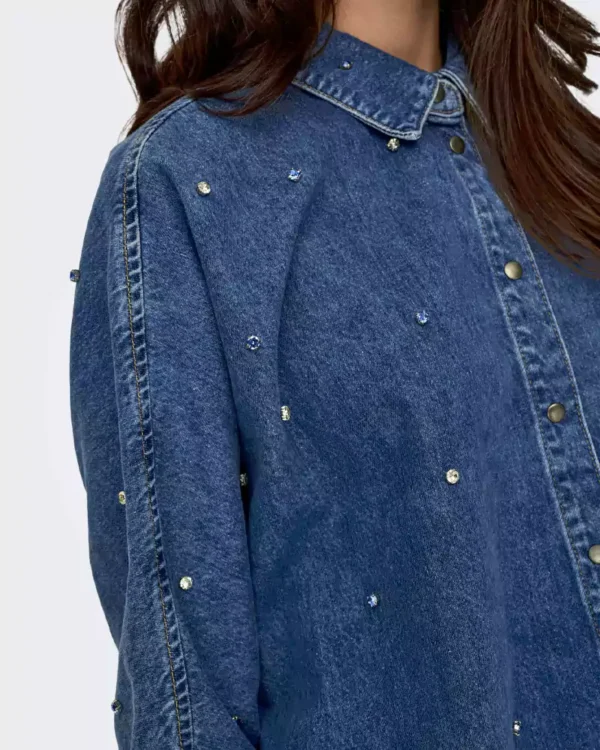 Denim with rhinestones