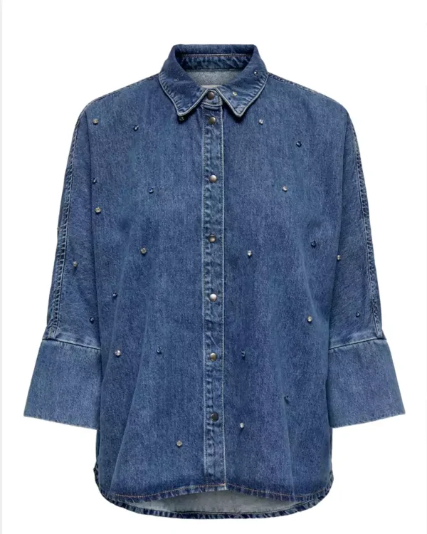 Denim with rhinestones