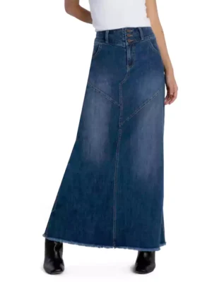 Ladies long denim skirts