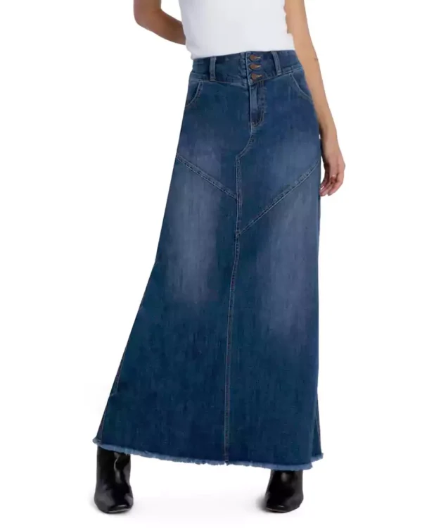 Ladies long denim skirts