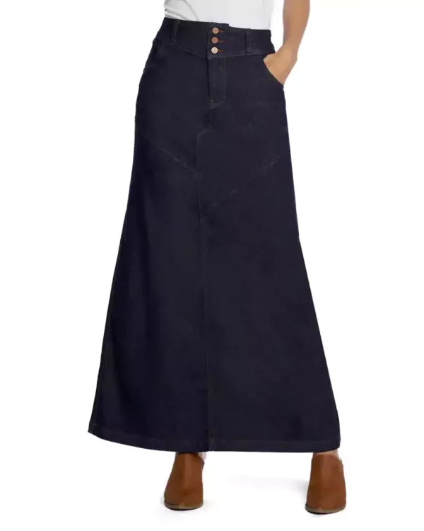 Ladies long denim skirts