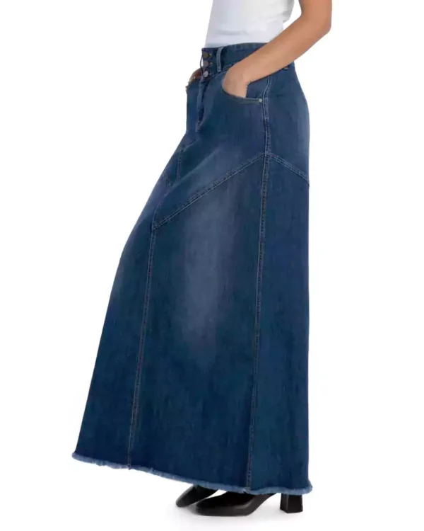 Ladies long denim skirts