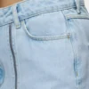 Light wash denim skirt