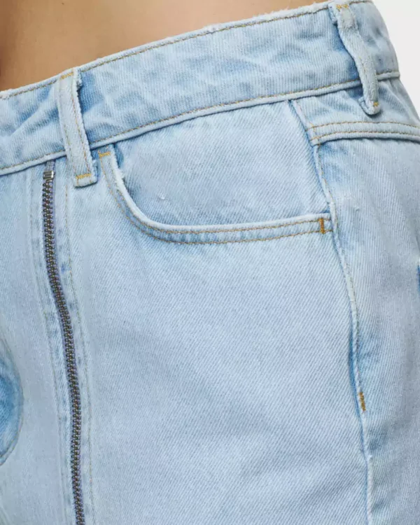 Light wash denim skirt