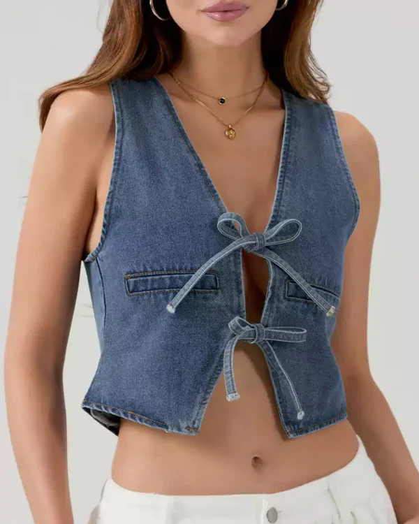 Lightweight denim vest
