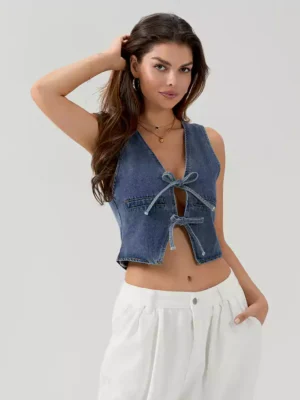Lightweight denim vest