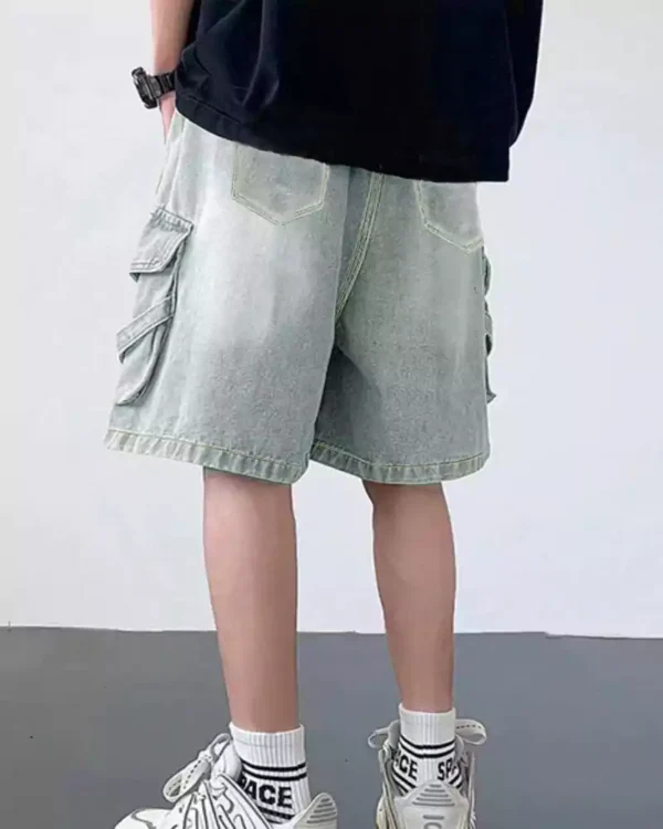 Mens baggy denim shorts