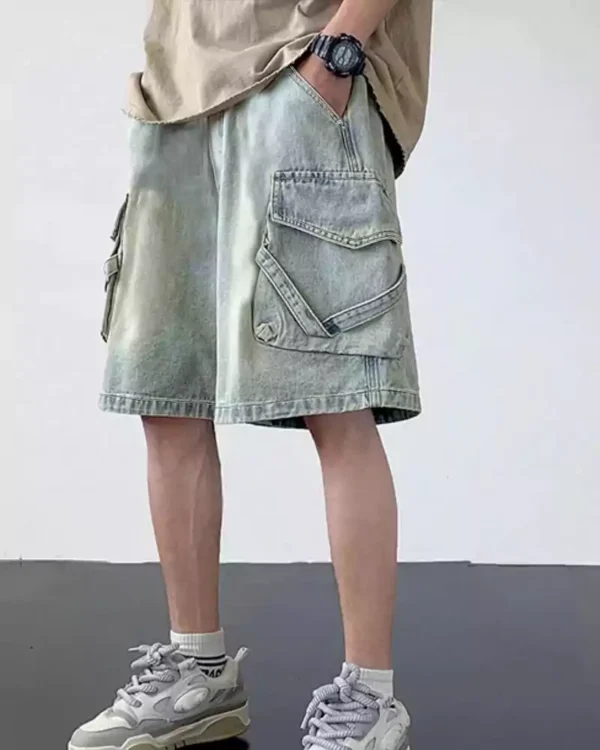Mens baggy denim shorts
