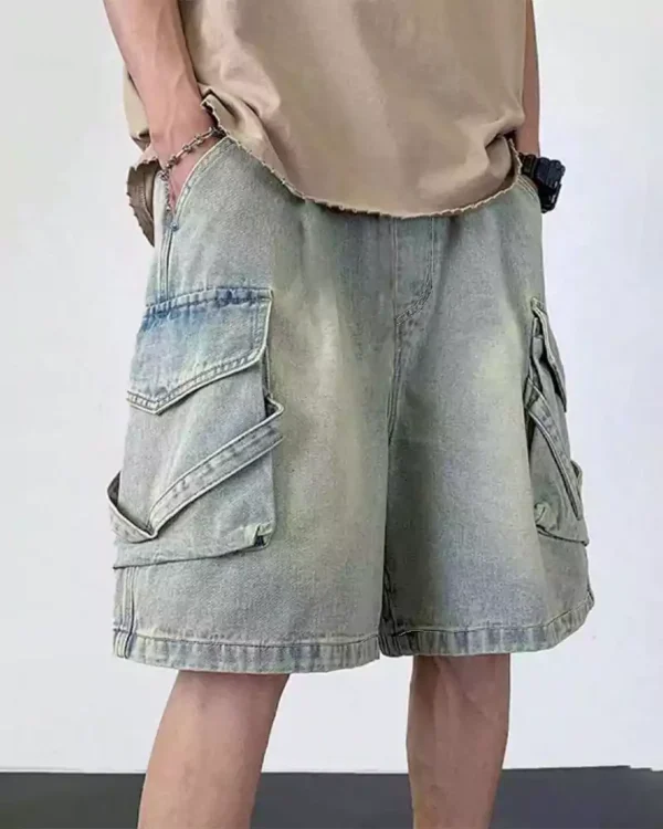 Mens baggy denim shorts