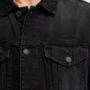 Mens black denim jacket