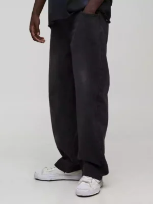 Mens black denim jeans