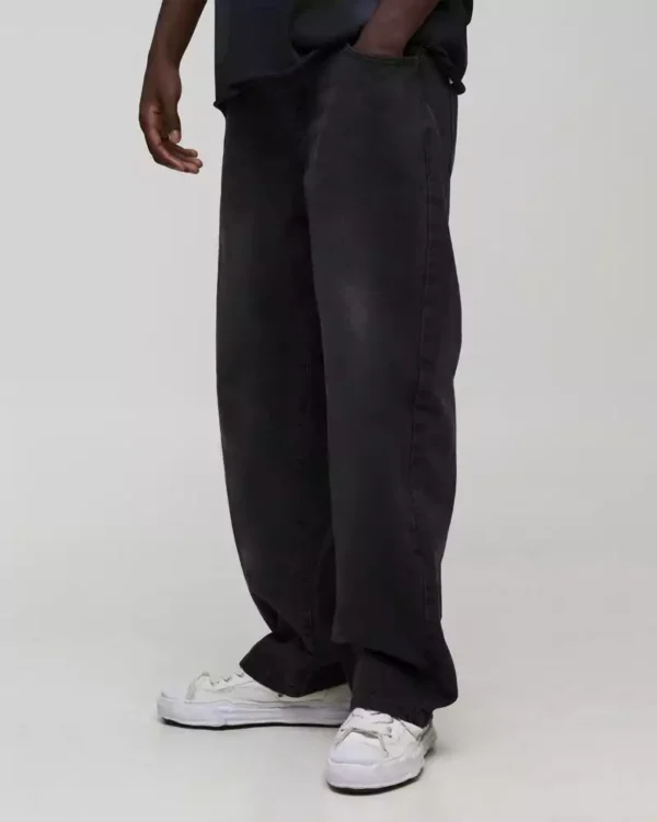 Mens black denim jeans