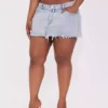 Micro denim skirt