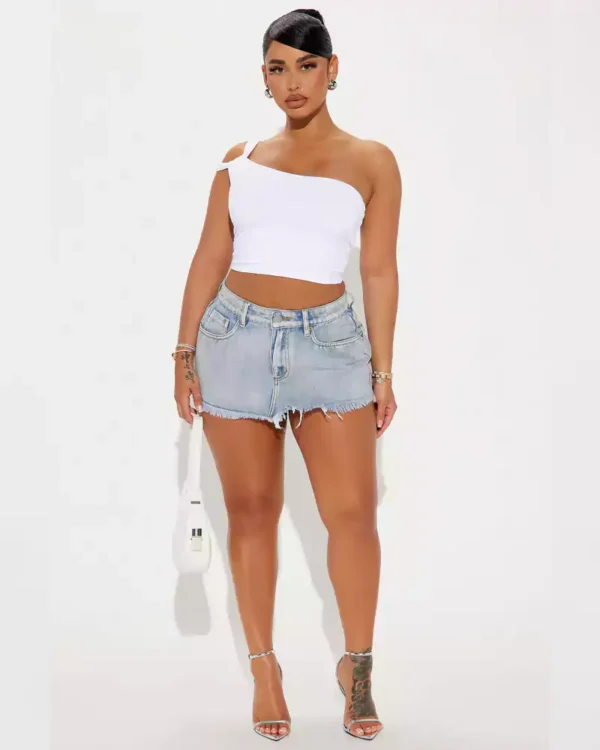 Micro denim skirt