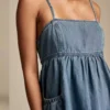 Spaghetti strap denim dress
