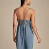 Spaghetti strap denim dress