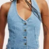 Women denim vest
