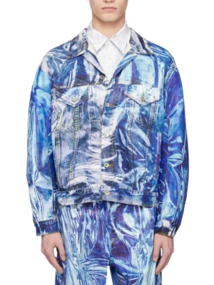Printed Denim Clothing Doublet Indigo Mirage Printed Denim Jacket