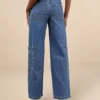 womens cargo denim pants