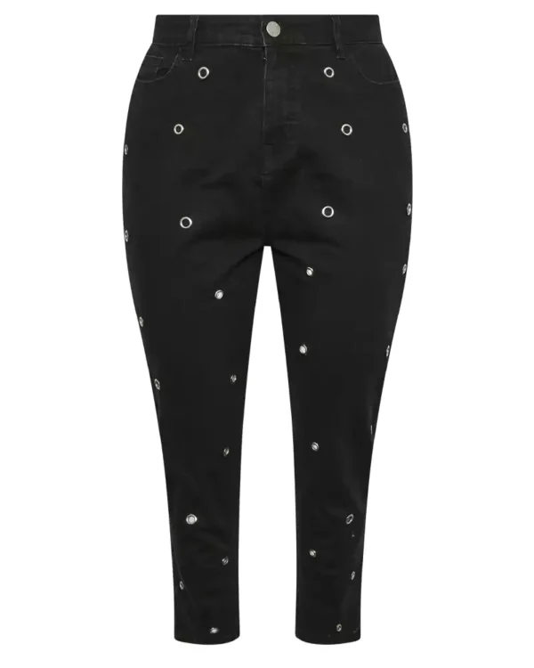 Black denim mom jeans