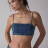 Blue denim bralette