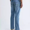Blue denim straight leg jeans