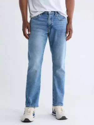 Blue denim straight leg jeans Blue denim straight leg jeans