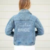 Bridal denim jacket with pearls